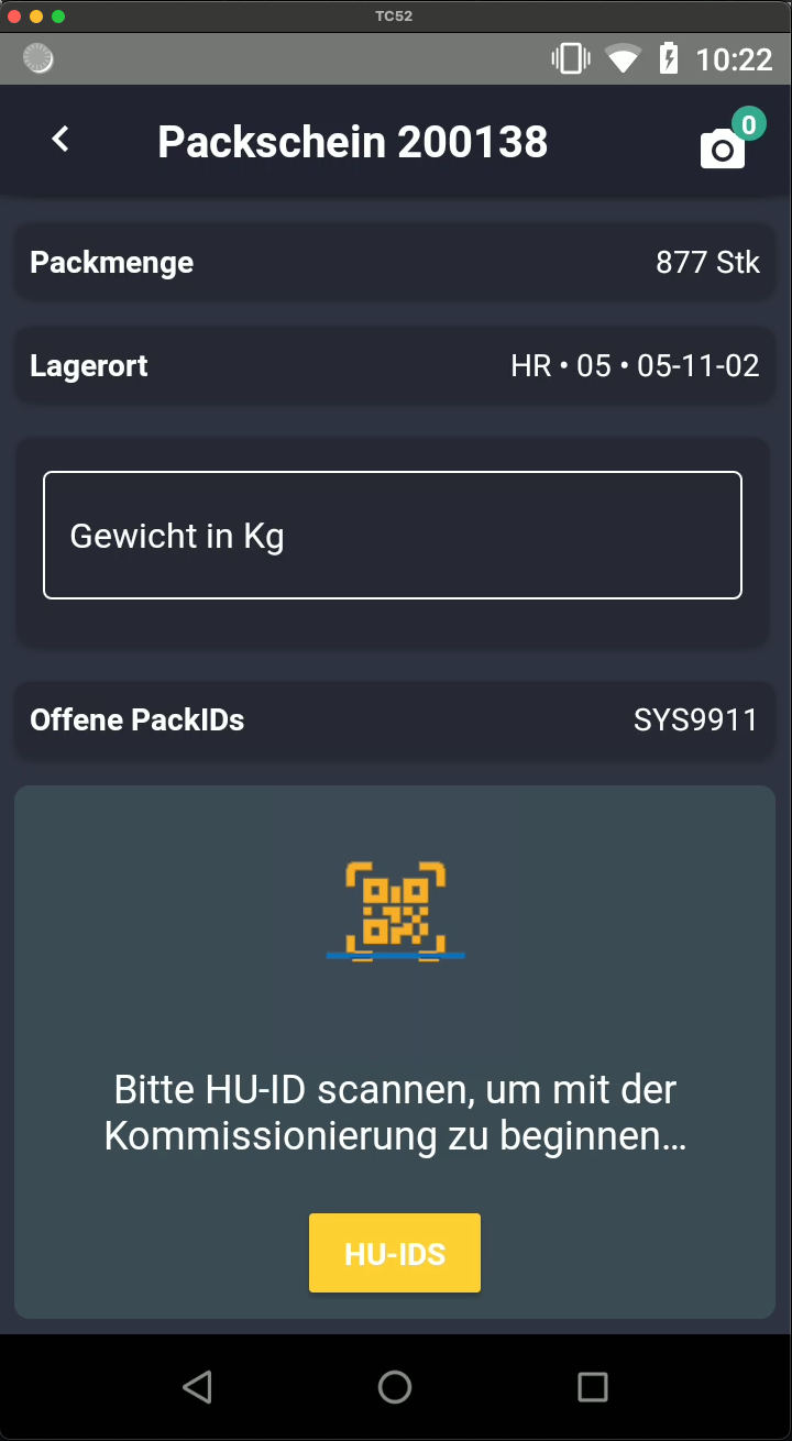 Pick by Pack Barcode-Scanning