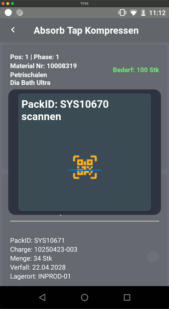PackID scannen