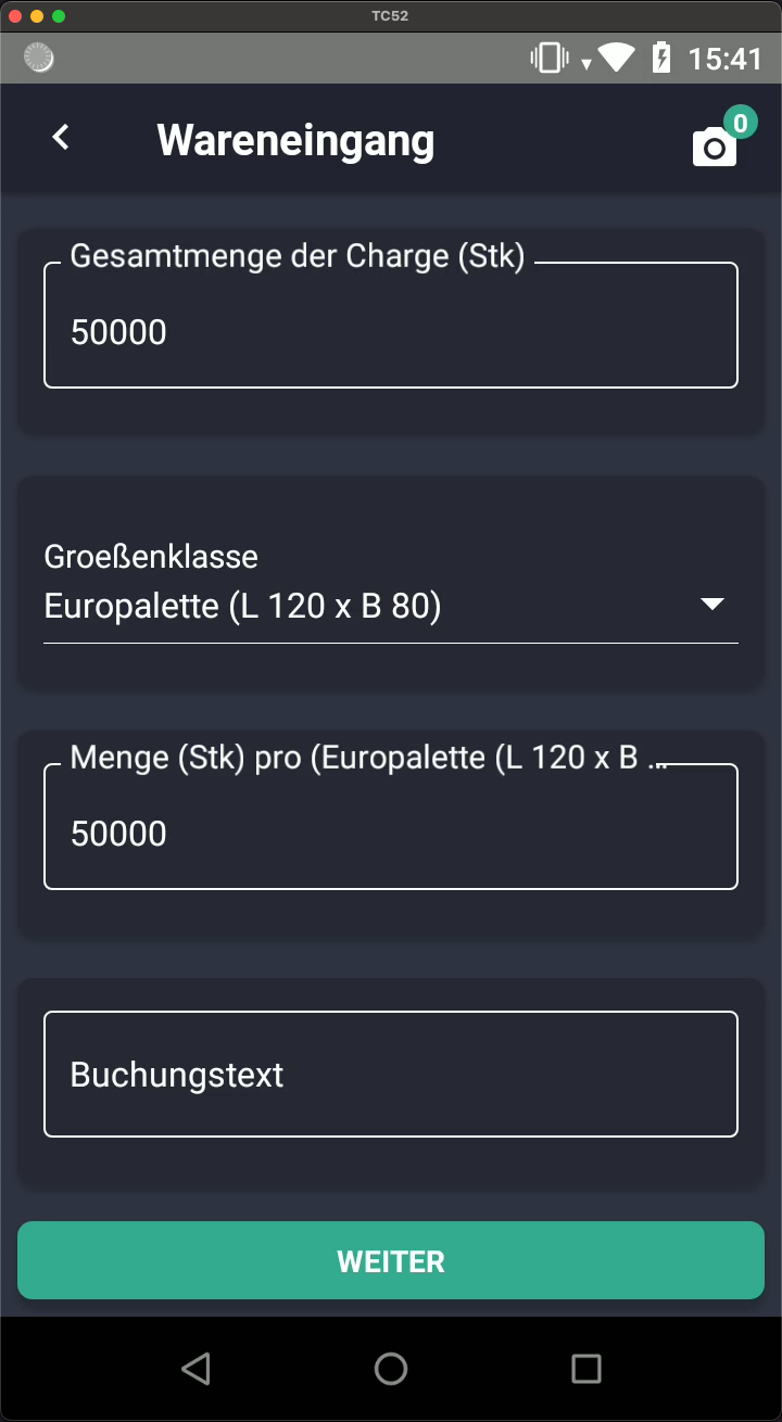 Wareneingang Mengen Buchung